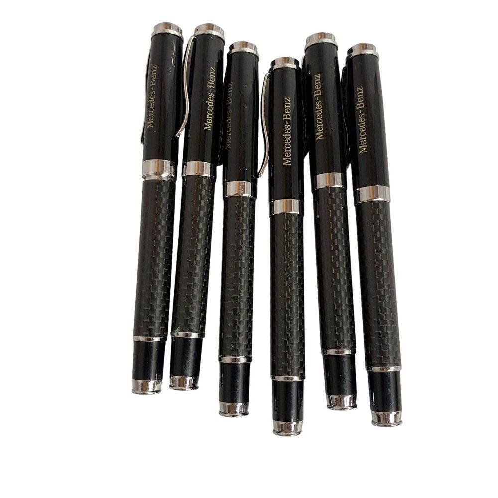 8050  Mercedes Benz Luxurious lot of 6 Black Ball Point Pens